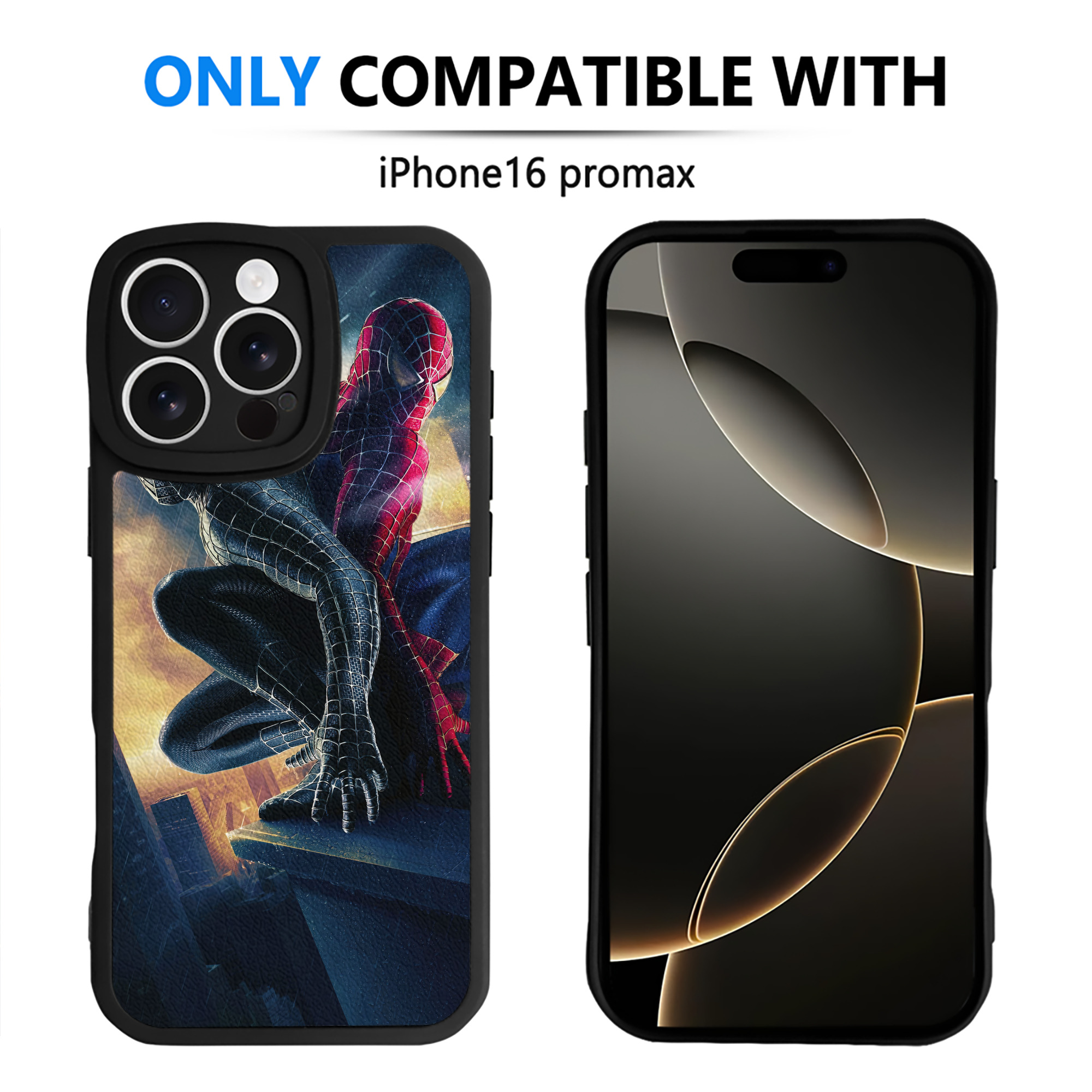 （画像用） Spider Man スパイダーマン 【iPhone 16シリーズ対応】シリコンスマホケース（レザー調） 材質：シリコン
